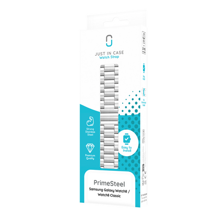 PrimeSteel Strap - Galaxy Watch9 / Watch8 / Watch8 Classic - Silver