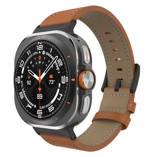 Timeless Leather Strap - Galaxy Watch Ultra2 / Ultra (2024 / 2025) - Brown