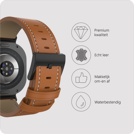 Timeless Leather Strap - Galaxy Watch Ultra2 / Ultra (2024 / 2025) - Brown