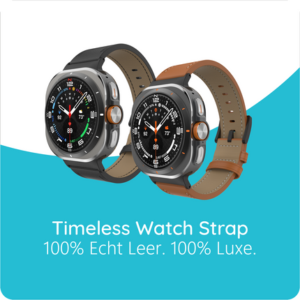 Timeless Leather Strap - Galaxy Watch Ultra2 / Ultra (2024 / 2025) - Black