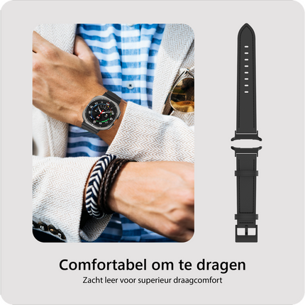 Timeless Leather Strap - Galaxy Watch Ultra2 / Ultra (2024 / 2025) - Black
