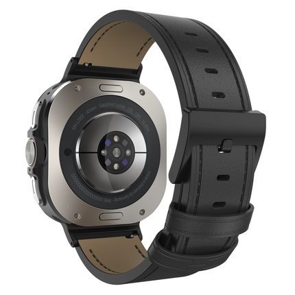 Timeless Leather Strap - Galaxy Watch Ultra2 / Ultra (2024 / 2025) - Black