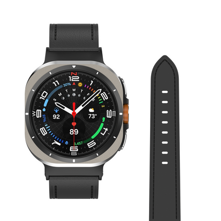 Timeless Leather Strap - Galaxy Watch Ultra2 / Ultra (2024 / 2025) - Black