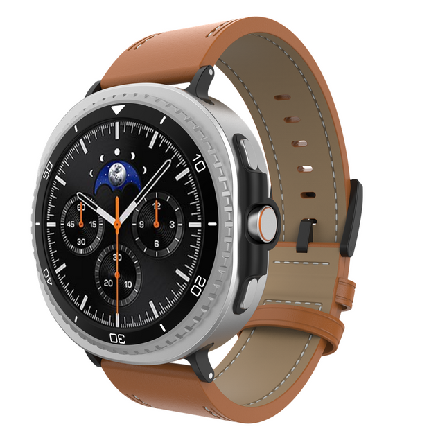 Timeless Leather Strap - Galaxy Watch9 / Watch8 / Watch8 Classic - Brown