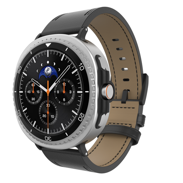Timeless Leather Strap - Galaxy Watch9 / Watch8 / Watch8 Classic - Black