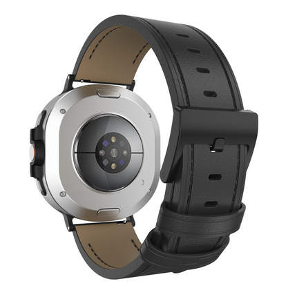 Timeless Leather Strap - Galaxy Watch9 / Watch8 / Watch8 Classic - Black