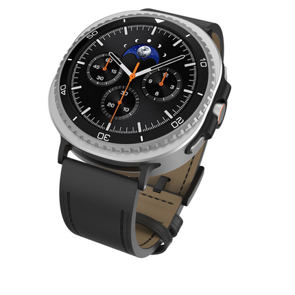 Timeless Leather Strap - Galaxy Watch9 / Watch8 / Watch8 Classic - Black
