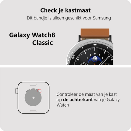 Timeless Leather Strap - Galaxy Watch9 / Watch8 / Watch8 Classic - Black