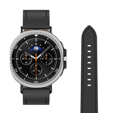Timeless Leather Strap - Galaxy Watch9 / Watch8 / Watch8 Classic - Black