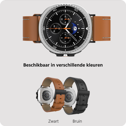 Timeless Leather Strap - Galaxy Watch9 / Watch8 / Watch8 Classic - Black