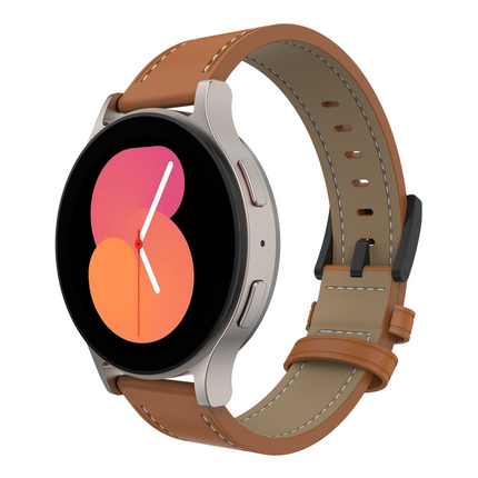 Timeless Leather Strap - Galaxy Watch 20mm - Brown