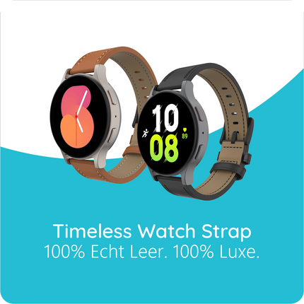 Timeless Leather Strap - Galaxy Watch 20mm - Brown