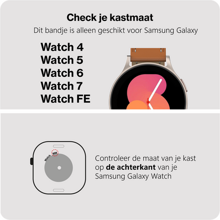 Timeless Leather Strap - Galaxy Watch 20mm - Brown