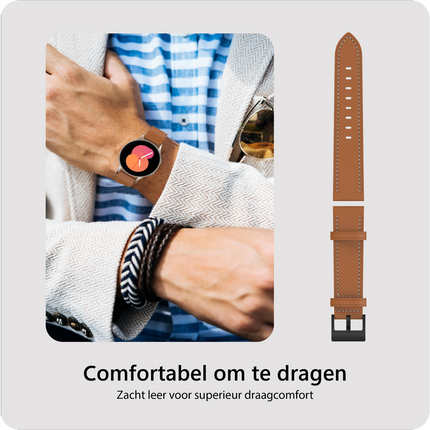 Timeless Leather Strap - Galaxy Watch 20mm - Brown