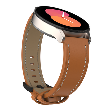 Timeless Leather Strap - Galaxy Watch 20mm - Brown