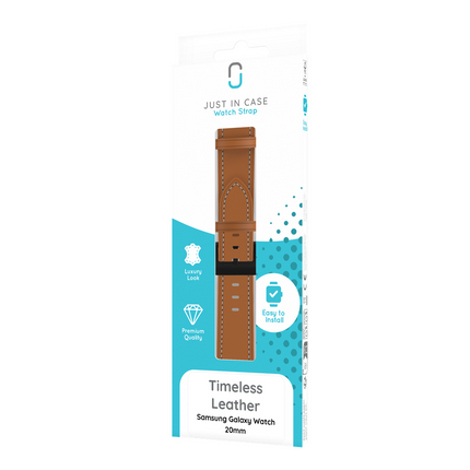 Timeless Leather Strap - Galaxy Watch 20mm - Brown