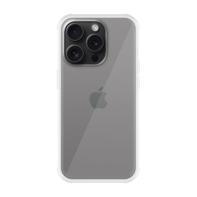 Casebump FlexImpact Case transparant om de iPhone 15 Pro - achteraanzicht