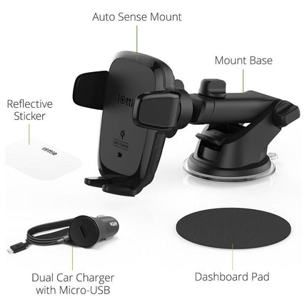 iOttie Auto Sense Wireless Charging Car Mount (black) - Casebump