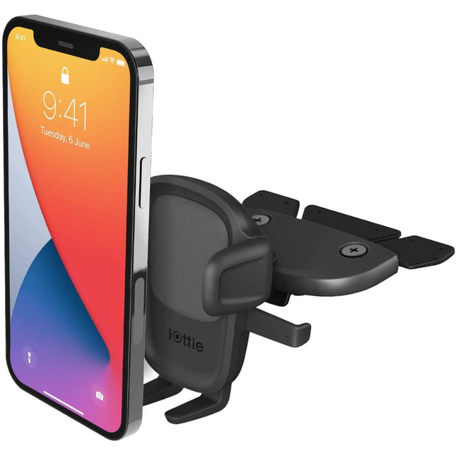 iOttie Easy One Touch 5 CD-Slot Car Mount Phone Holder (Black) - Casebump