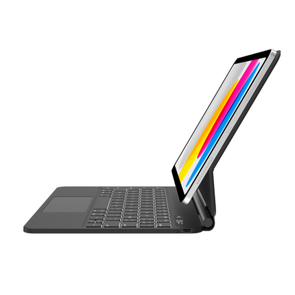 iPad 2025 (11th Gen) / iPad 2022 (10th Gen) - MagAir Floating Magic Keyboard Cover - Magnetic Attachment - Azerty - Black