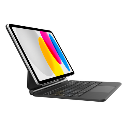 iPad 2025 (11th Gen) / iPad 2022 (10th Gen) - MagAir Floating Magic Keyboard Cover - Magnetic Attachment - Azerty - Black