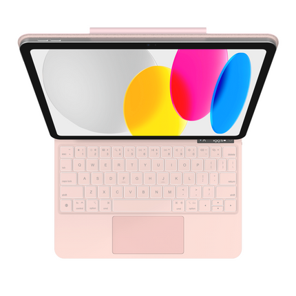 iPad 2025 (11th Gen) / iPad 2022 (10th Gen) - MagAir Floating Magic Keyboard Cover - Magnetic Attachment - Qwerty - Pink