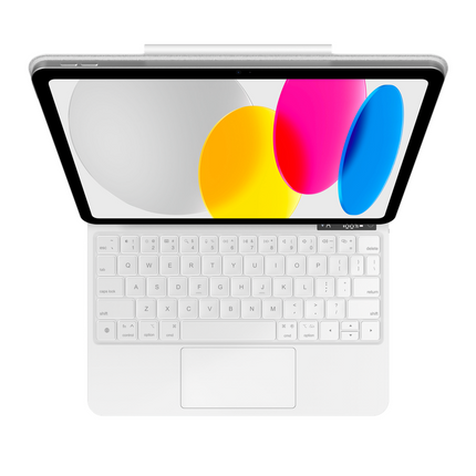iPad 2025 (11th Gen) / iPad 2022 (10th Gen) - MagAir Floating Magic Keyboard Cover - Magnetic Attachment - Qwerty - White