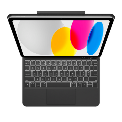 iPad 2025 (11th Gen) / iPad 2022 (10th Gen) - MagAir Floating Magic Keyboard Cover - Magnetic Attachment - Qwerty - Black