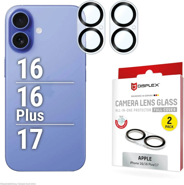 iPhone 16/16 Plus/17 Glass Screenprotector - Displex - Casebump