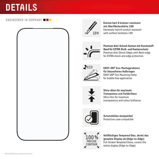 iPhone 17 / 17 Pro Glass Full Cover Screenprotector - Displex - Casebump