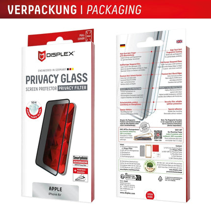 iPhone Air Privacy Glass Screenprotector - Displex - Casebump
