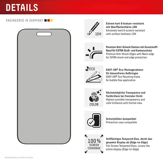 iPhone Air Privacy Glass Screenprotector - Displex - Casebump