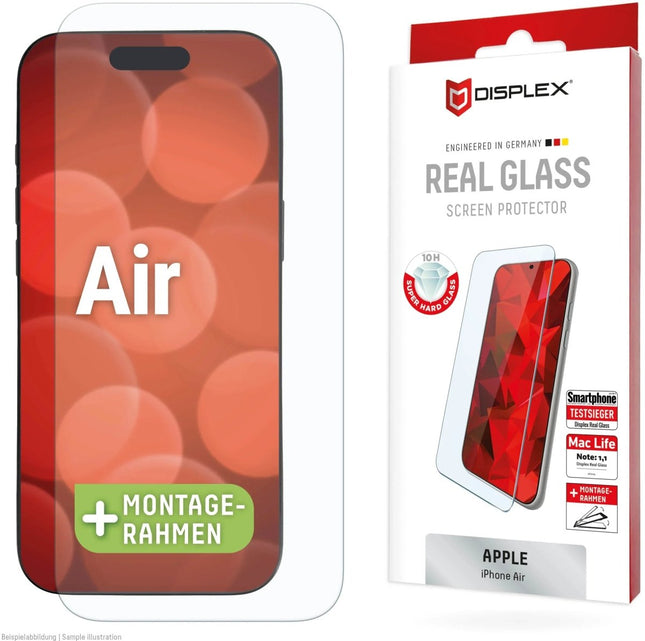iPhone Air Real Glass Screenprotector - Displex - Casebump