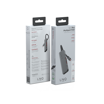 LINQ Connects 5-in-1 Pro Multiport Hub 100W