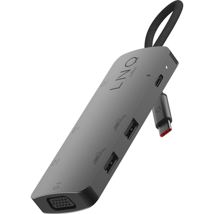 LINQ Connects 7in1 USB-C HDMI Adapter - Triple Display MST