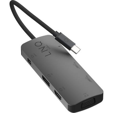 LINQ Connects 7in1 USB-C HDMI Adapter - Triple Display MST