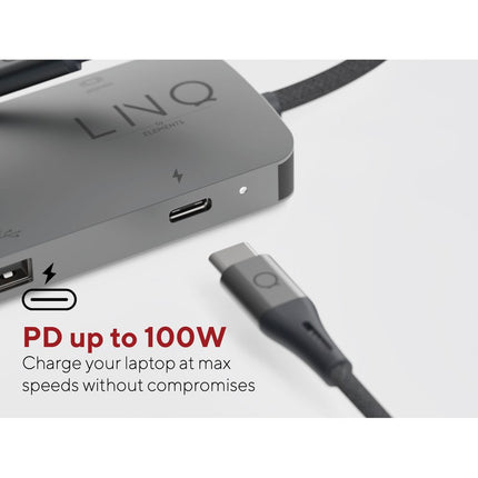 LINQ Connects 7in1 USB-C HDMI Adapter - Triple Display MST