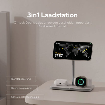 LINQ Connects 3in1 Qi2 Wireless Charging Stand