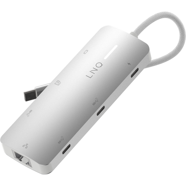 LINQ Connects 8in1 Pro USB-C 10Gbps Multiport Hub with 4K HDMI, Ethernet and Card Reader