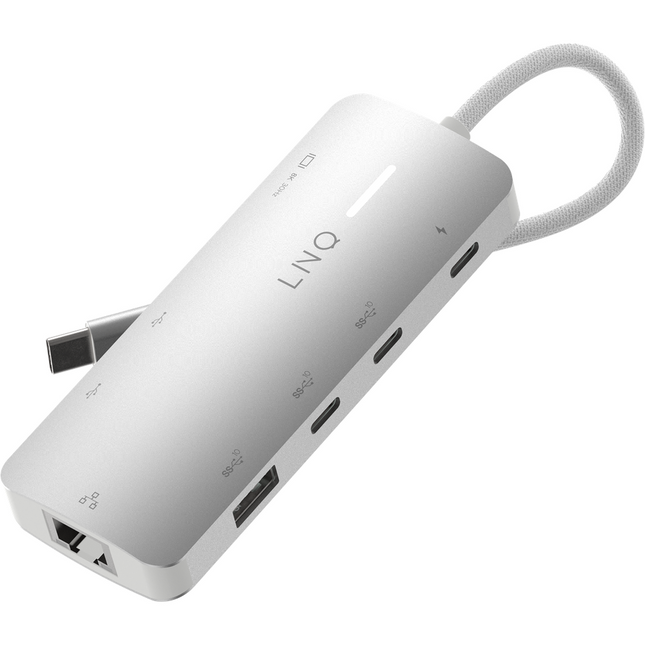 LINQ Connects 8in1 Pro Studio USB-C 10Gbps Multiport Hub with PD, 8K HDMI and 2.5Gbe Ethernet