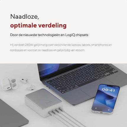 LINQ Connects 240W GaN2 USB-C Charger - 4 Ports, USB-C PD 3.1