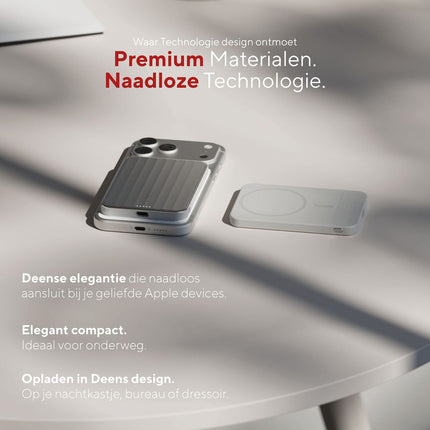 LINQ Connects - Magnetic Wireless Powerbank 25W - Semi-Solid State Battery - 5.000 mAh