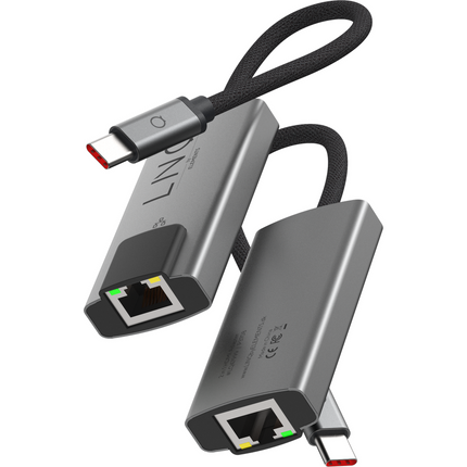 LINQ Connects USB-C to Ethernet Hub (Grey)