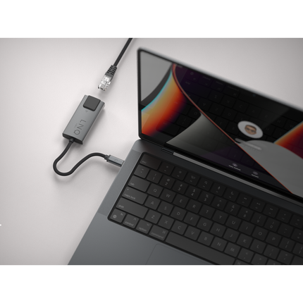 LINQ Connects USB-C to Ethernet Hub (Grey)