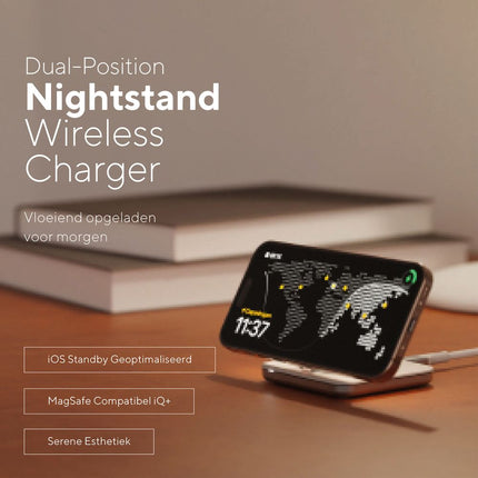 LINQ Dual-Position Nightstand Wireless Charger 15W - LQWC011