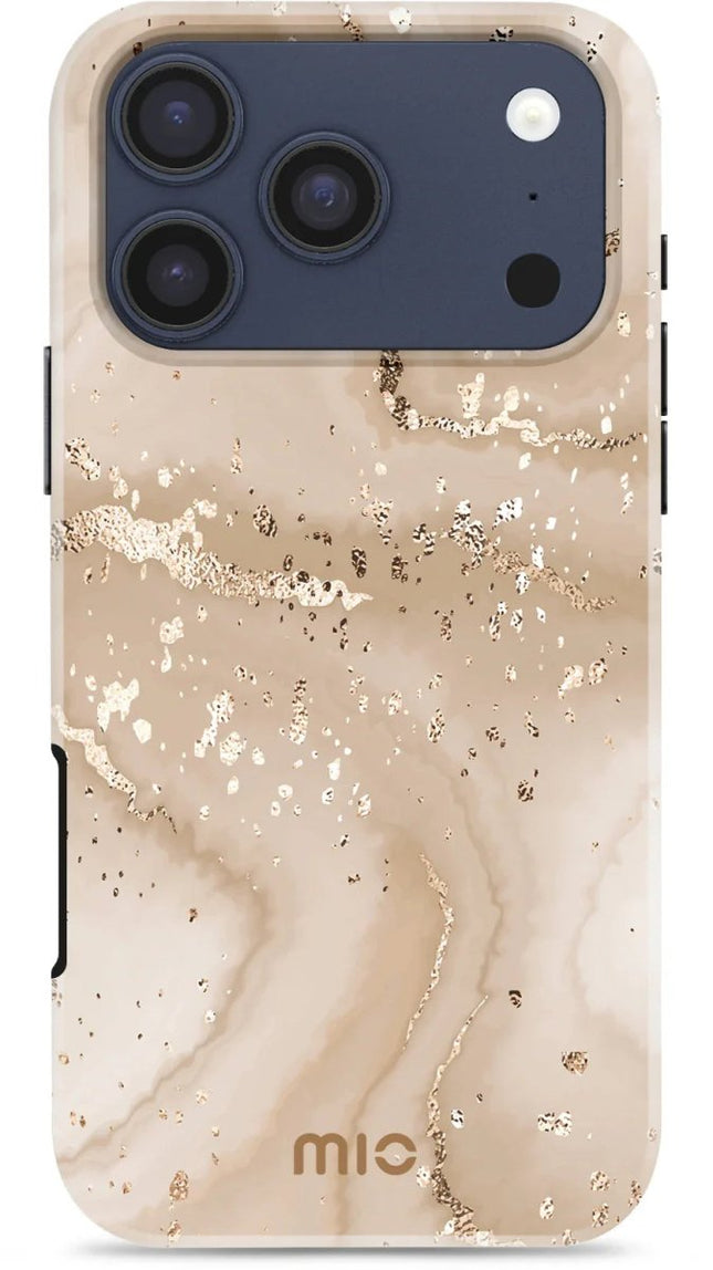 MIO by Mobilize MagSafe Hoesje iPhone 17 Pro – Gold Marble - Casebump