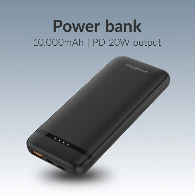 Mobilize Power Bank 10000Mah PD 20W Black - Casebump