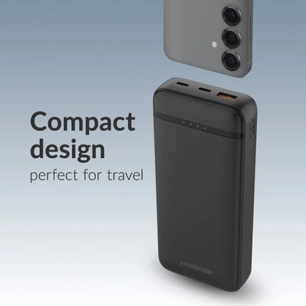 Mobilize Power Bank 20000Mah PD 20W Black - Casebump