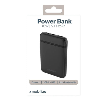 Mobilize Power Bank 5000Mah 10W Black - Casebump