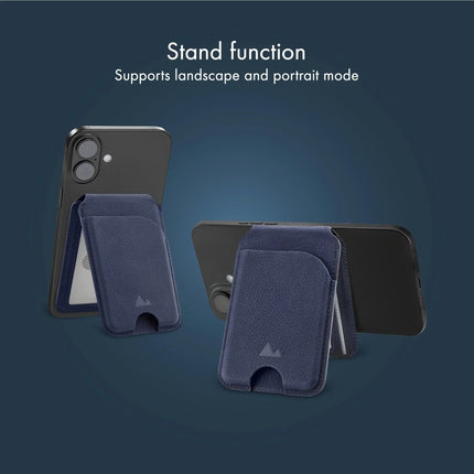 My Style My Style MagSafe Compatible Magnet Card Houder met Stand Function Midnight Blue - Casebump